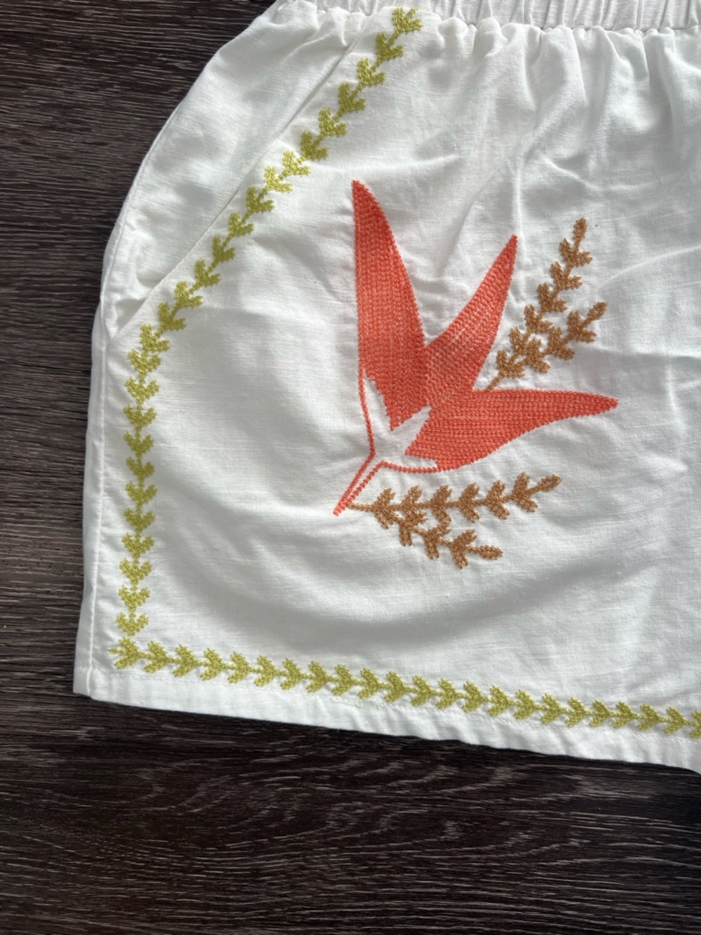 MABLE Linen-Rayon Embroidered Shorts - Picture 4 of 7